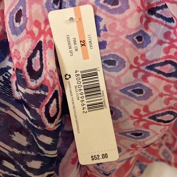 NWT New Directions 3/4 Sleeve Blouse, size US 2X - Picture 8 of 10